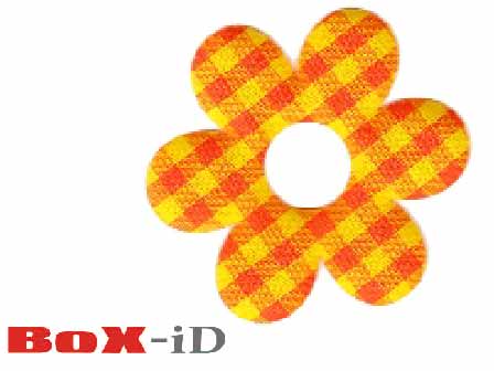 Checker Flower :  orange 75 mm (36pcs)